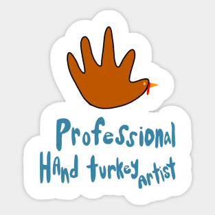 professional hand turkey artist Sticker